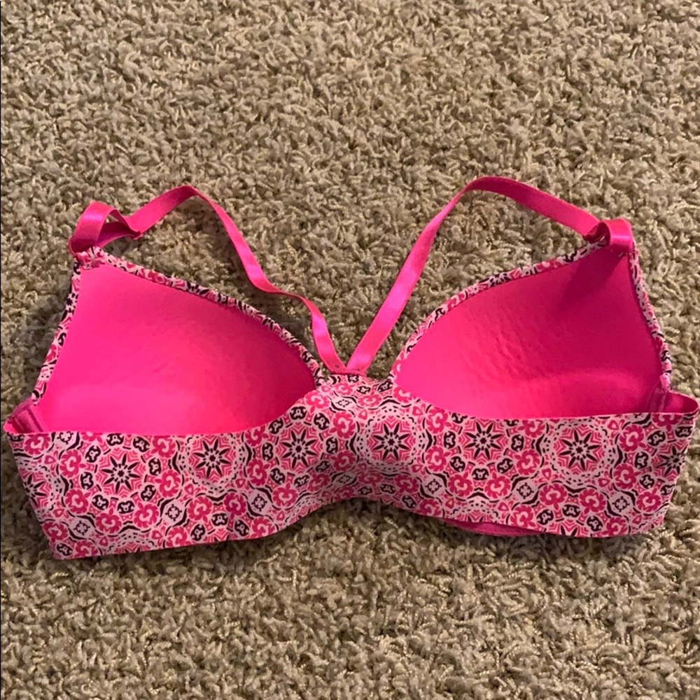 Pink patterned bra - Picture 2 of 2